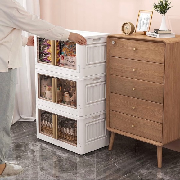 Storage Bins with Lids,78 Quart Plastic Storage Bins,White Closet Organizers - Picture 4 of 4